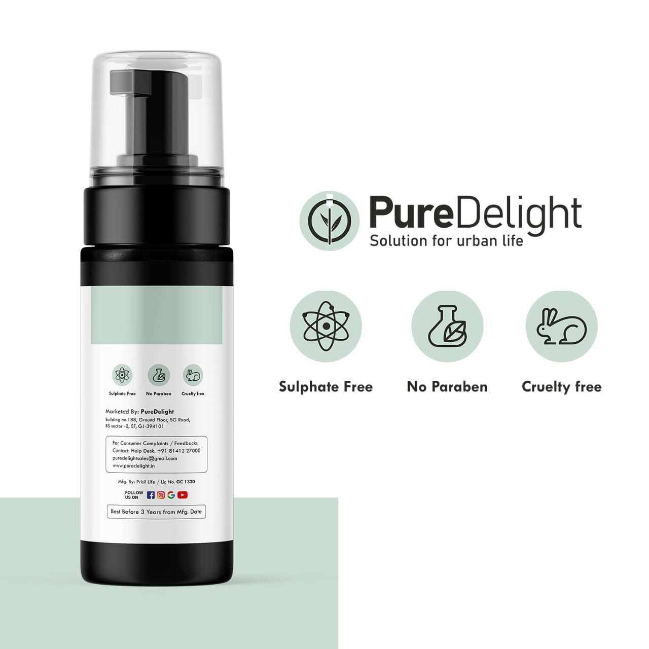Pure Delight Anti-Acne Foaming Facewash with Vitamin B3 & Tea Tree  (100ml)