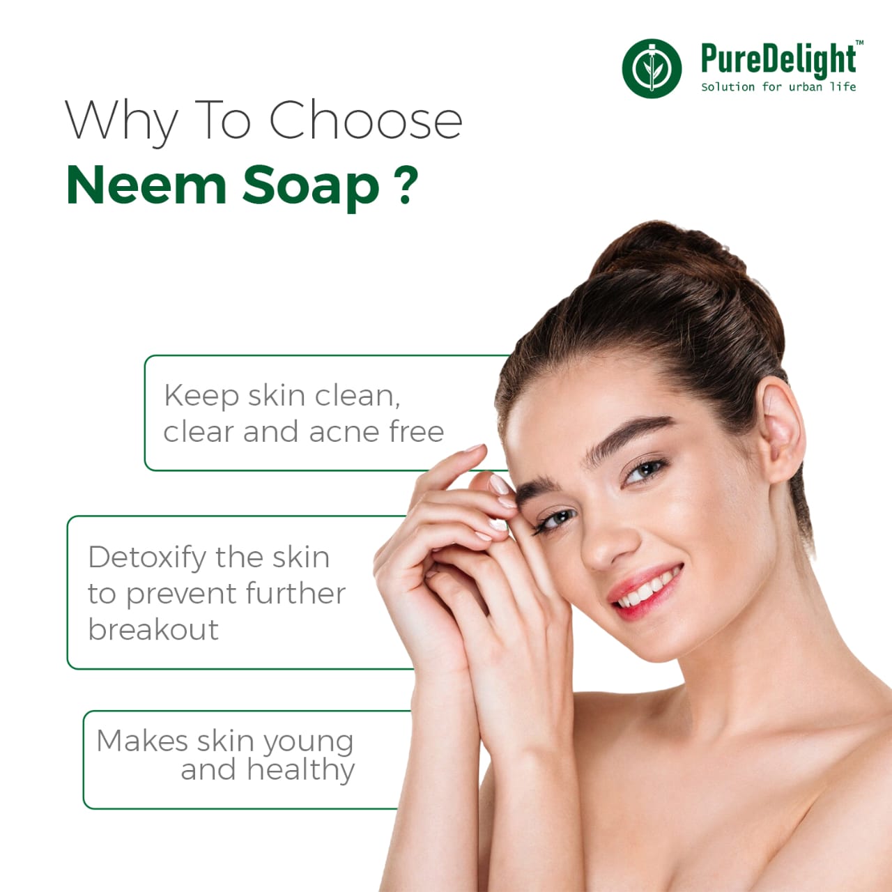 Pure Delight Neem Soap for Acne-Prone & Sensitive Skin (100g)