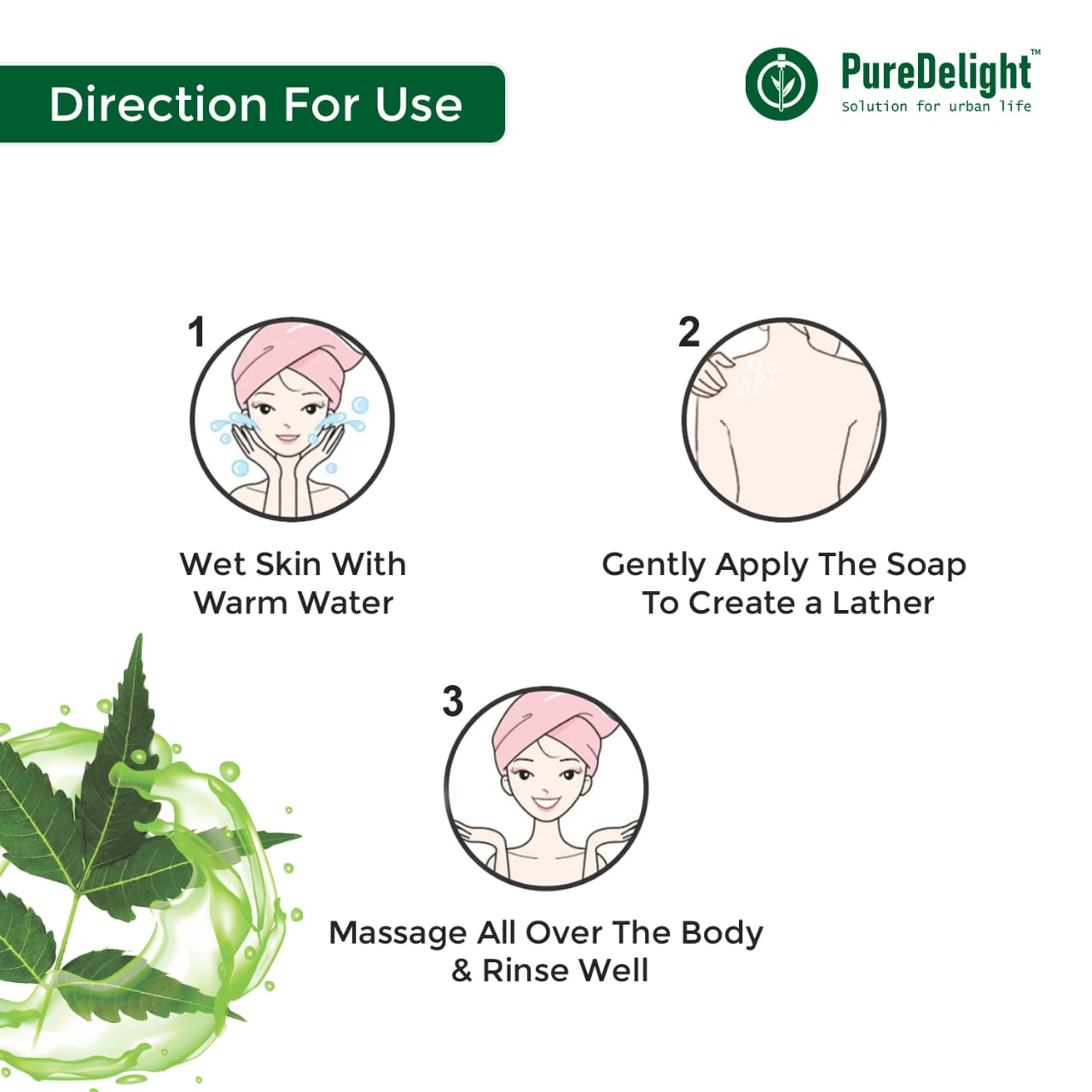 Pure Delight Neem Soap for Acne-Prone & Sensitive Skin (100g)