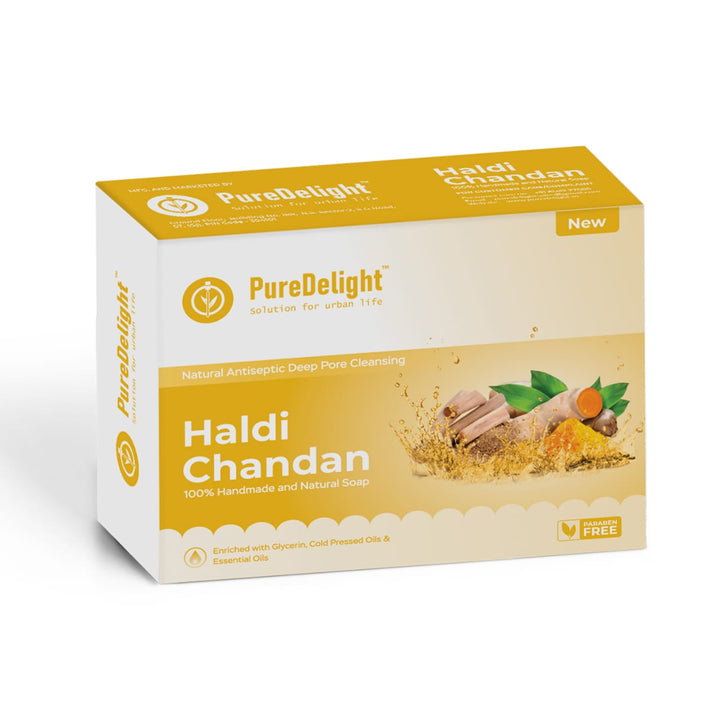 Pure Delight Haldi Chandan Soap for Glowing & Clear Skin (100g)