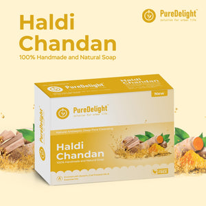 Pure Delight Haldi Chandan Soap for Glowing & Clear Skin (100g)