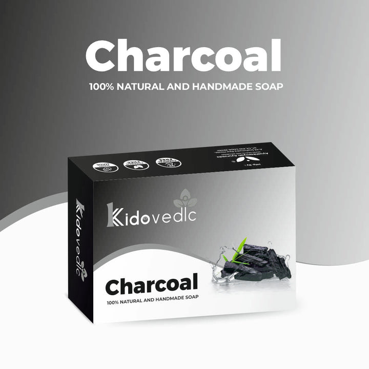 Kidovedic Charcoal Detox Soap – Deep Cleanse for Face & Body (100g)