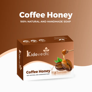 Kidovedic Coffee Honey Soap – Energizing Blend with Coconut Oil & Goat Milk (100g)
