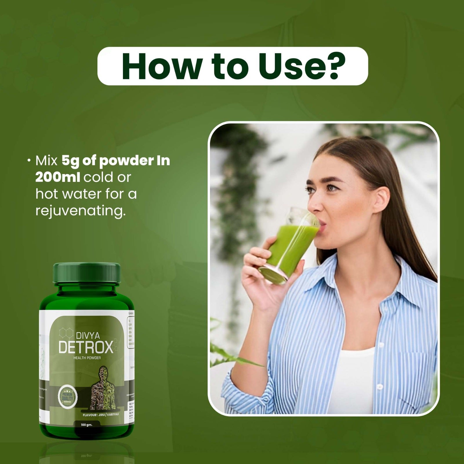 idovedic Herbal Slim & Detox Combo – Capsules & Powder | Jiru-Varyali | 100% Natural