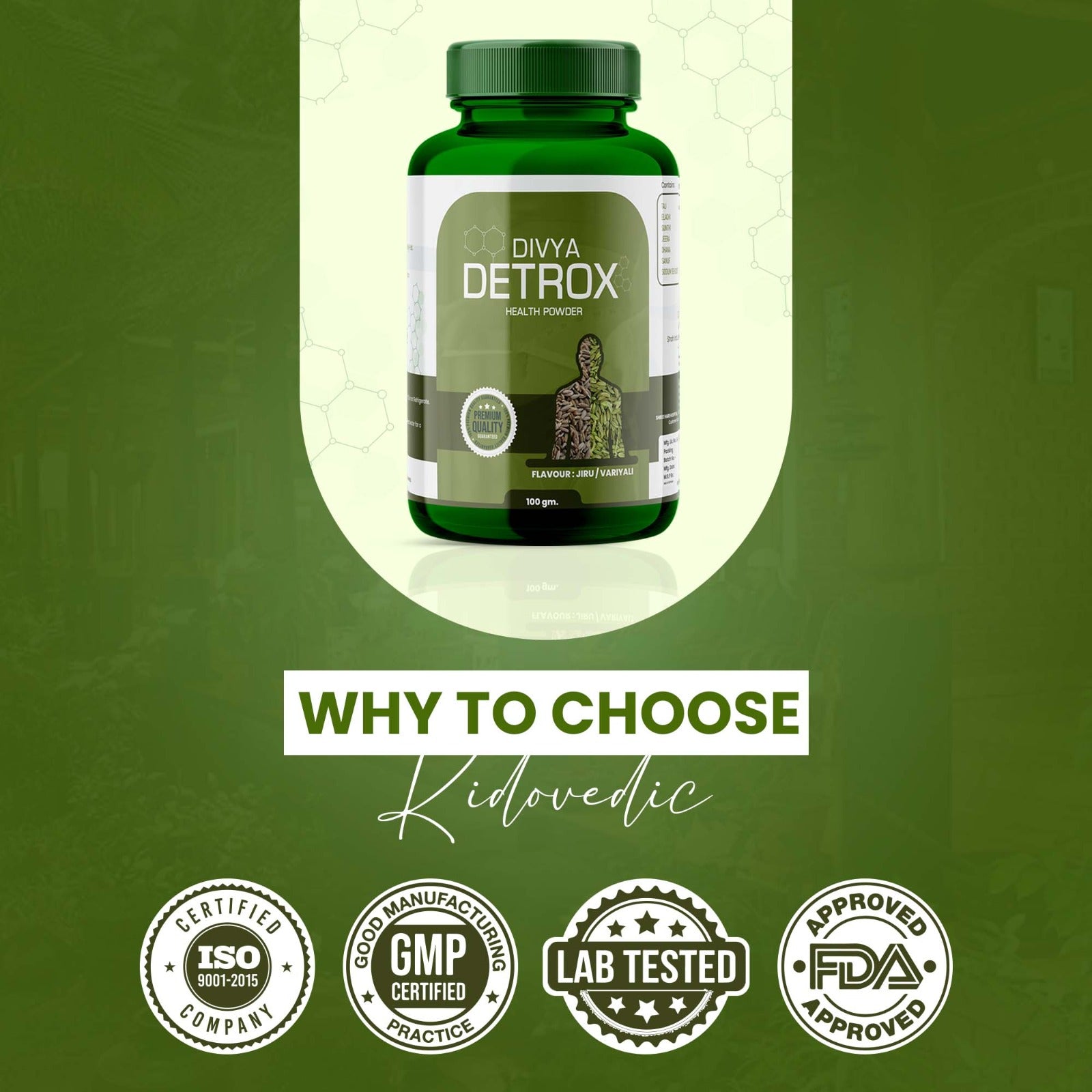idovedic Herbal Slim & Detox Combo – Capsules & Powder | Jiru-Varyali | 100% Natural