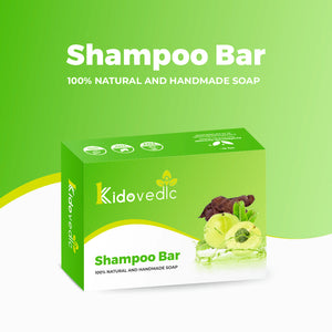 Kidovedic Herbal Shampoo Bar – Amla, Shikakai & Goat Milk Blend (100g)