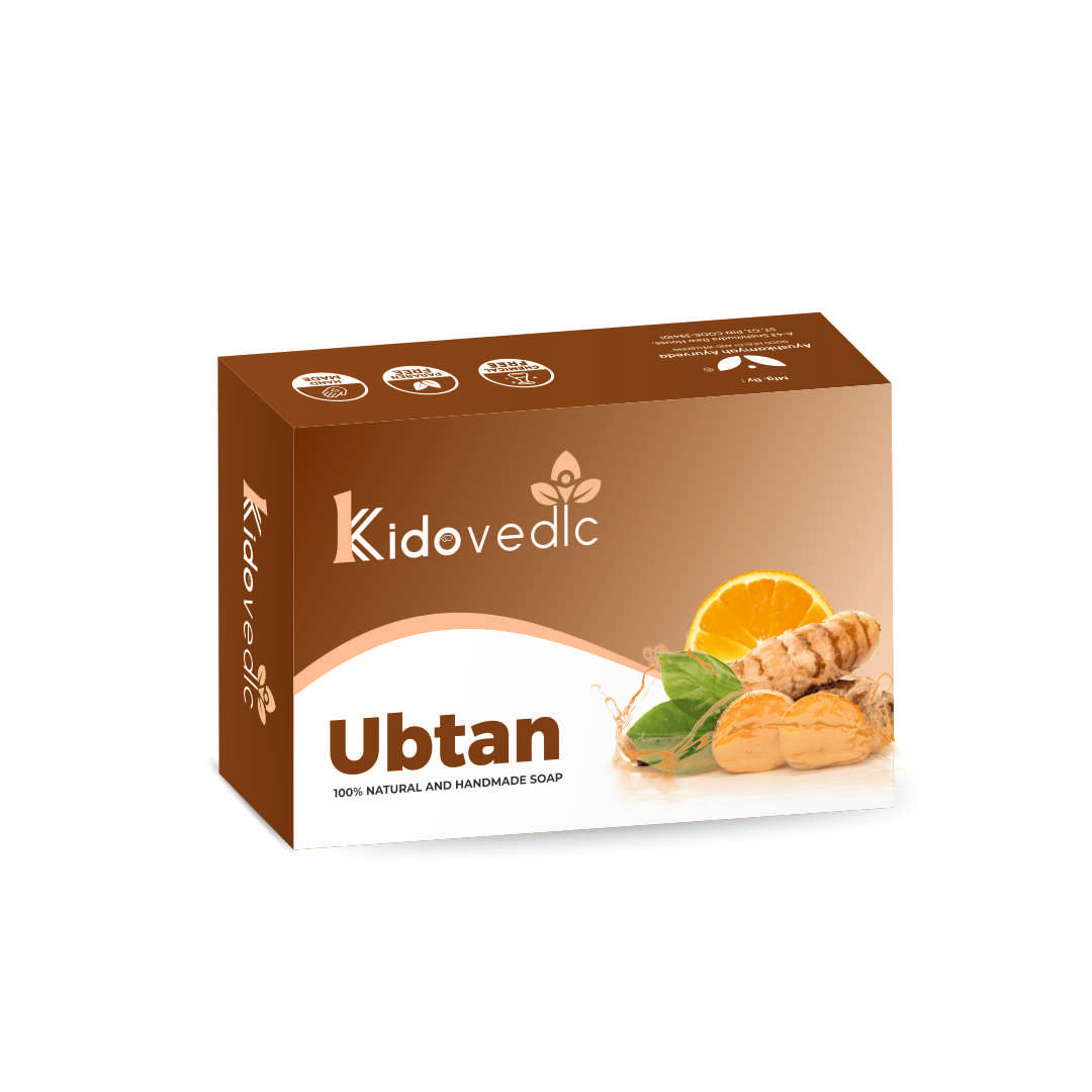 Kidovedic Herbal Ubtan Soap – Natural Care with Chandan, Rose & Neem (100g)