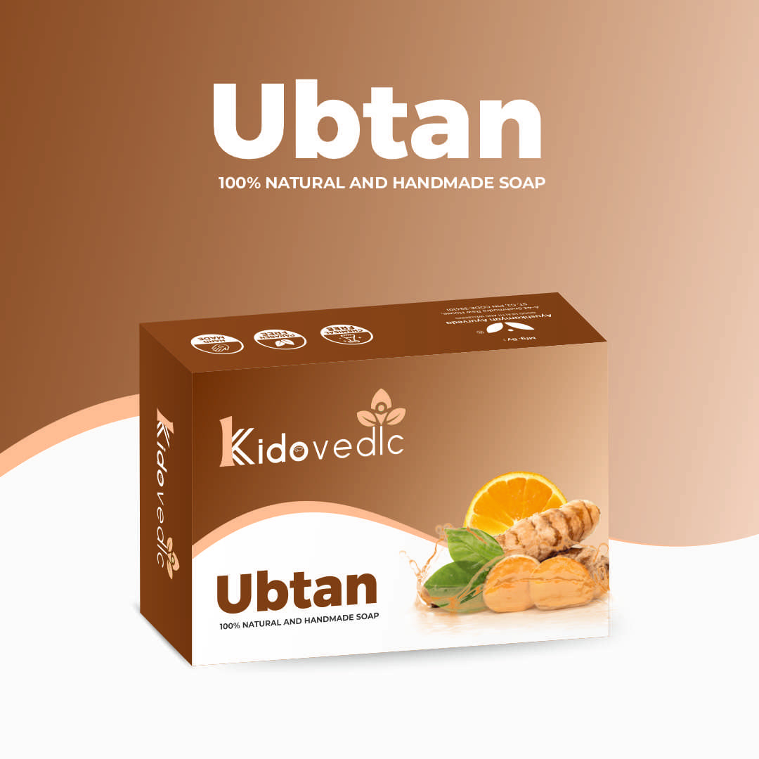 Kidovedic Herbal Ubtan Soap – Natural Care with Chandan, Rose & Neem (100g)